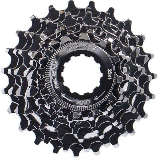 XLC 8-speed cassette Fw-S01 voor fiets, goudkleurig en compatibel met diverse fietstrappen, goed zichtbare tandwielen