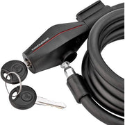 Zwart Trelock kabelslot van 180cm lang en 15mm breed, stevig en flexibel voor fietsbeveiliging
