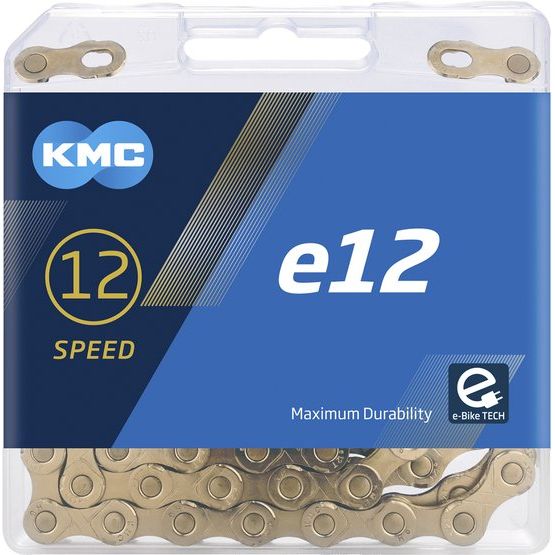 KMC E12 12V 11/128 ketting voor 12-speed fietsen met 130 schakels, geschikt voor duurzame rijervaring