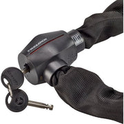 Zwart Trelock fietsslot BC580 kettingslot van 110cm lang en 9mm dik, met stevige metalen ketting.