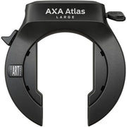 Zwart Axa Ringslot Block XXL op kaart, stevig fietsslot met luxe ontwerp voor extra beveiliging.
