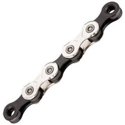 Zwarte KMC X11 11-speed ketting met 118 schakels, nikkelkleurige afwerking, geschikt voor snelle racefietsen