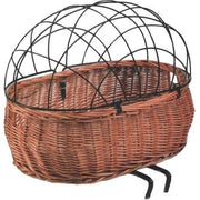 Basil Pluto hondenfietsmand in naturel kleur, 50x37x20 cm, met balhoofdbevestiging, geschikt voor kleine honden op de fiets