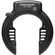 Zwarte Trelock Rs 480 Protect-O-Connect XL fietsslot met slotmechanisme en kabel voor extra beveiliging.