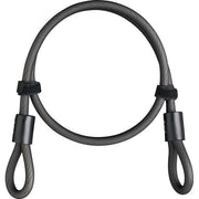 Zwarte Axa Newton Mini Beugelslot en U-slot kabel voor beveiliging en bevestiging van elektrische systemen.