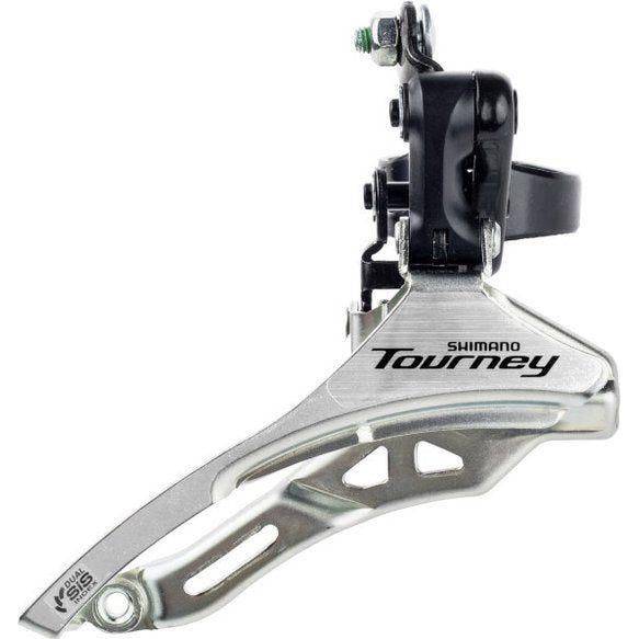Shimano FD-TY300 voorderailleur voor 3x6/7 versnellingen, top pull, klem Ø34,9 mm, geschikt voor racefiets en mountainbike