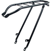 Steco Transport 28 achterdrager voor bagagedragers, geschikt voor fietsen en transport, zwart metalen frame.