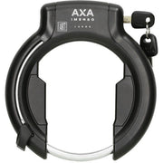 Zwart Axa Imenso Large ART 2 ringslot van 75 mm voor fietsbeveiliging, zichtbaar op de afbeelding.