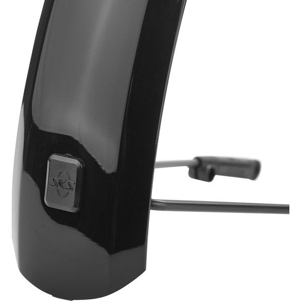 Zwarte SKS Bluemels Basic spatbordenset voor 20-inch fietsen, compleet en geschikt voor stads- en toerfietsen.