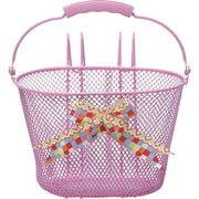 Nieuwe Looxs Asti meisjes fietsmand van 8 liter in Arabella roze, geschikt voor fiets accessoires en decoratie
