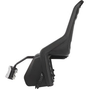 Polisport Bubbly Maxi+ achterzitje voor kinderen, zwart/donkergrijs, bevestiging op fietsframe, veilige kinderfietsstoel.