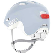Abus Smiley 3.0 Ace kinderfietshelm met verstelbaar systeem en led-verlichting, geschikt voor kinderen, roze en blauw.