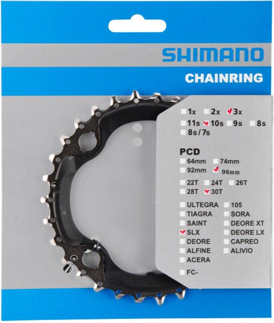 Shimano SLX FCM672 Kettingblad 30T 4 Arm