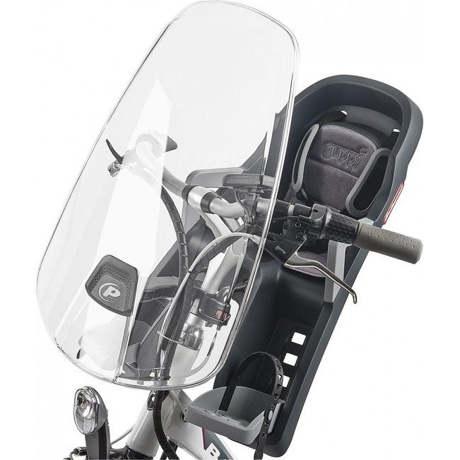 Polisport Pare-Vent Universel Transparent Polycarbonate H56 cm X L24/39 cm Fixation Guidon Ø21-28 mm