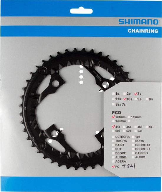 Shimano FC-T521 44T Kettingblad 4 Arm Zwart