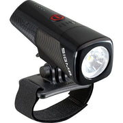 Sigma koplamp Buster USB met verstelbare band en heldere lichtstraal voor veilig fietsen in het donker