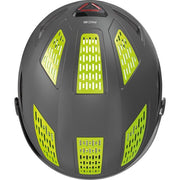 Abus Hyban 2.0 Ace speed pedelec helm met vizier, stevige fietshelm met ventilatie en bescherming voor e-bike ritten.
