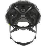 Abus Macator Mips racefietshelm met sportief ontwerp en Mips-vrije bescherming, zichtbaar op de fietshelm in de afbeelding.