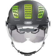 Abus Hyban 2.0 Ace speed pedelec fietshelm met vizier en ventilatieopeningen, zwart met reflecterende details
