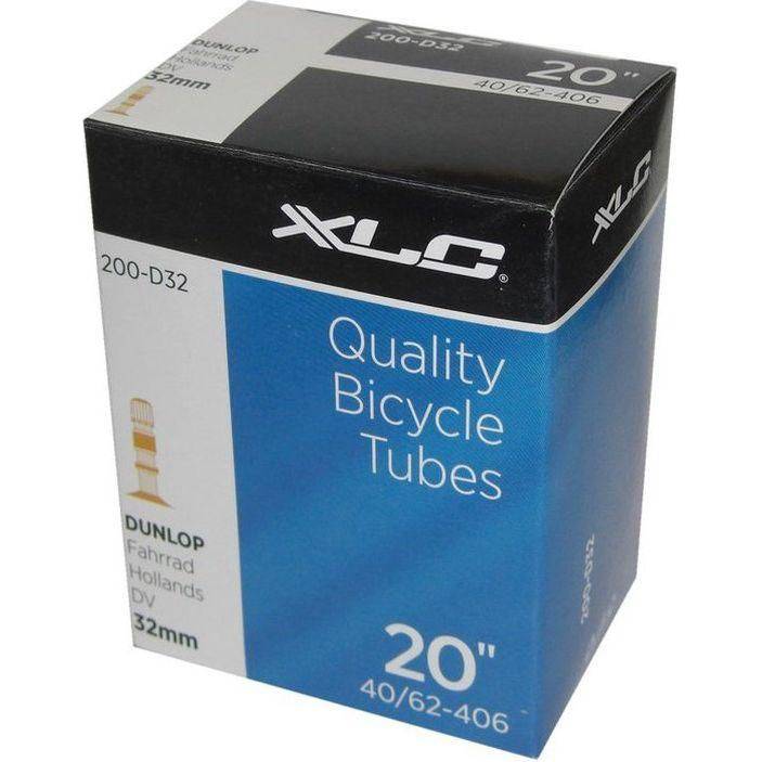 Binnenband 20 inch van XLC, 20x150-250 mm, Dv 35mm, geschikt voor fietsbanden, zichtbaar in de afbeelding.