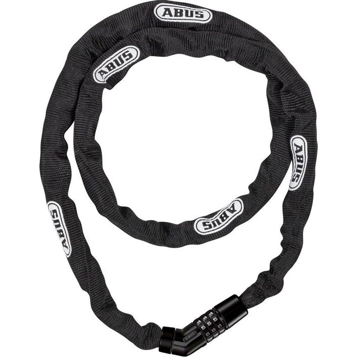 Abus Steel-O-Chain kettingslot met code, 75cm lang en 4mm dik, zichtbaar met stevige ketting en cilinderslot