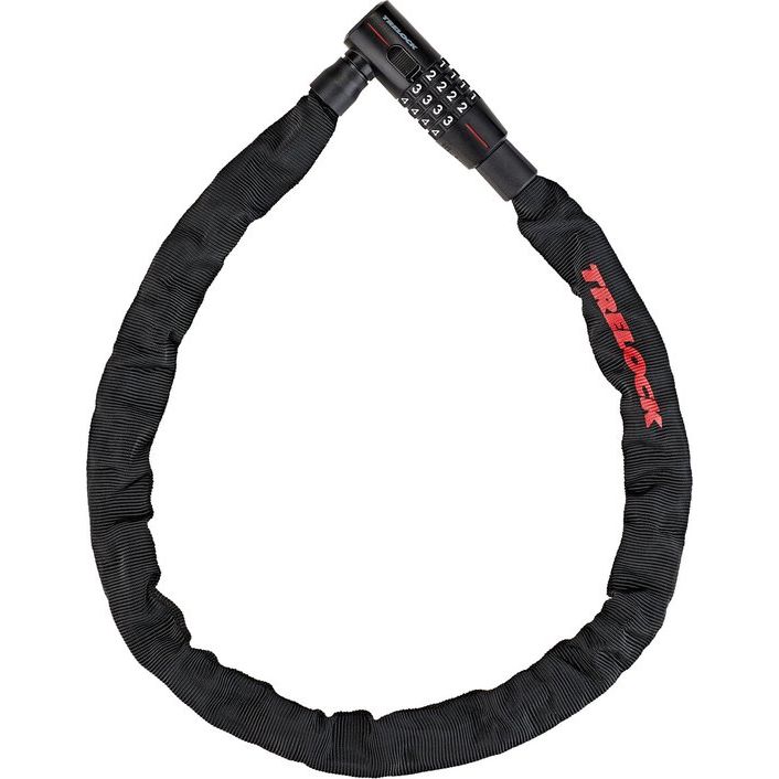 Zwart Trelock kettingslot BC 280 Code 85/5 met stevige ketting en cijferslot voor fietsbeveiliging
