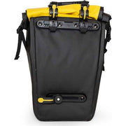 Burley Coho XC 22 liter fietstassenset roltop in geel en zwart, enkelvoudige fietstas voor fietsen of e-bikes