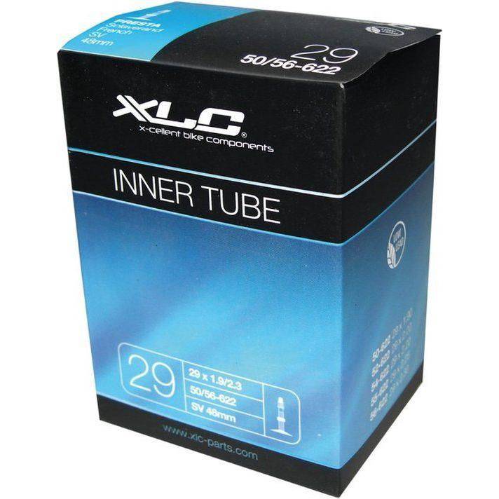 XLC binnenband 29 inch met 48 mm ventiel, geschikt voor fietsbanden 29x190-230 mm, zichtbaar in de afbeelding