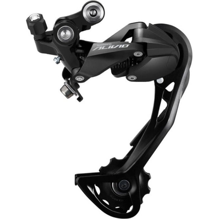 Shimano Deore M5120 SGS achterderailleur voor 10/11 snelheden, direct-mount, zwart, zichtbaar op afbeelding.