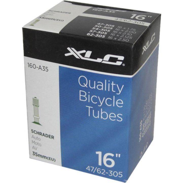 XLC binnenband 16x1.75-2.125 met 33mm ventiel voor fiets, rubber binnenband voor 16 inch wielen, lichte en duurzame kwaliteit