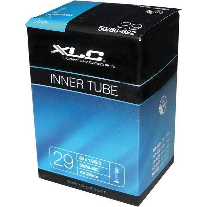 Binnenband 29 inch van XLC, 29x190-230 mm, 33 mm breedte, geschikt voor fietsbanden, inclusief ventiel.