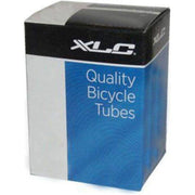 XLC binnenband 20x150-250 mm met 33 mm ventiel, geschikt voor fietsbanden, ligt uitgevouwen op een witte achtergrond