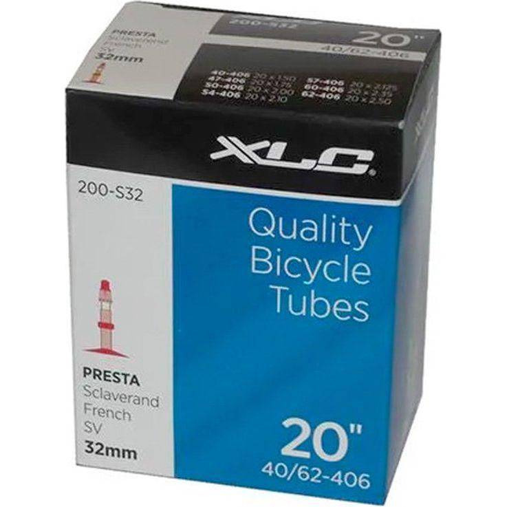 Binnenband 20 inch van XLC met 33 mm ventiel, geschikt voor fietsbanden van 20x150-250 mm, wordt getoond in de afbeelding