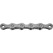 KMC X11 EPT 118 11-speed ketting in donker zilver met EPT-coating, geschikt voor hoogwaardige fietsdrivesystemen.