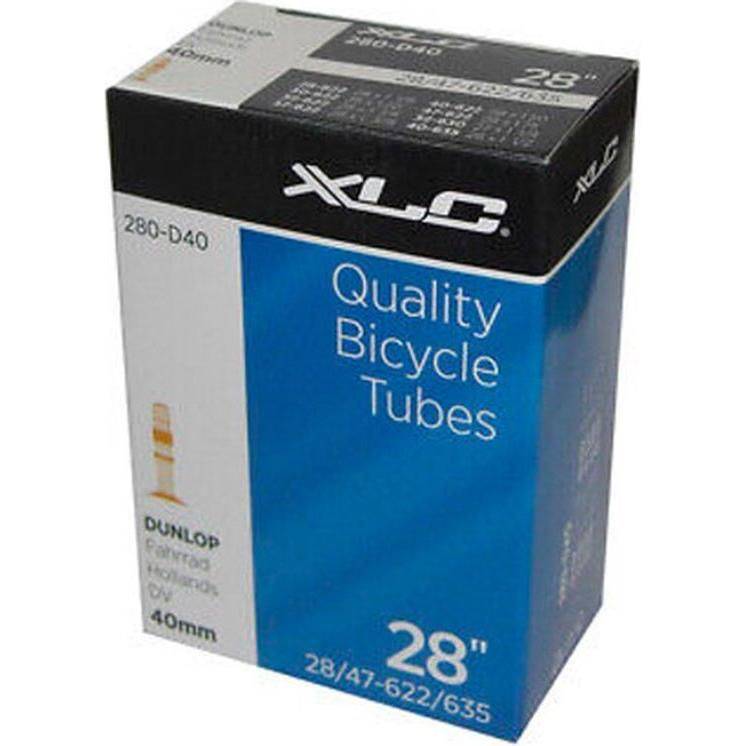XLC binnenband 28 inch, 40mm ventiel, geschikt voor 28x11/4-13/8-11/2-175 inch fietsbanden, zichtbaar ventiel en merknaam