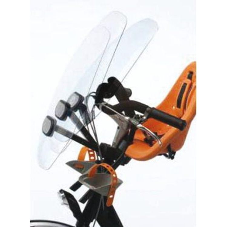 Transparant universeel windscherm van Thule Yepp, beschermt tegen wind en regen, geschikt voor fietsaccessoires.