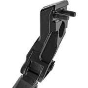 Ursus Wave R81 achterstandaard met 18 mm bevestigingsplaat in zwart, geschikt voor fietsframe, zichtbaar vanaf de zijkant