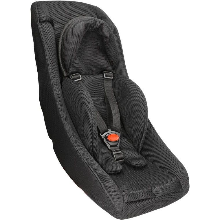 Babyschaal voor bakfiets of fietskar Melia Mplus 4S Plus, zwart, geschikt voor baby's van 0 tot 9 maanden, kinderzitje.