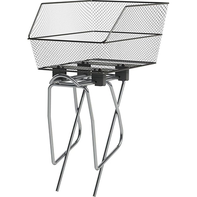 Basil Verhogingsset WSL set van 4 grijze fietsmanden en accessoires voor extra draagvermogen op de fiets