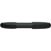 Zwarte SKS Rookie minipomp met handpomp voor fietsbanden, compacte en lichte fietspomp voor onderweg.