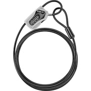 Zwart Abus Combiloop 205 kabelslot van 200 cm met 5 mm dikte voor extra beveiliging van kabels.