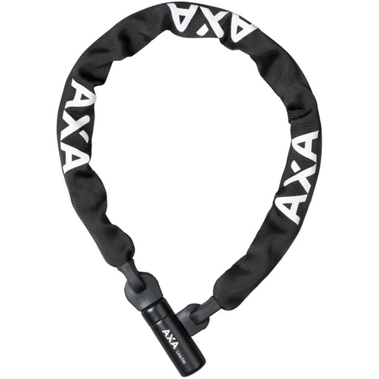 Zwart Axa Linq City kettingslot van 100cm met 7mm ketting, stevig en geschikt voor fietsbeveiliging