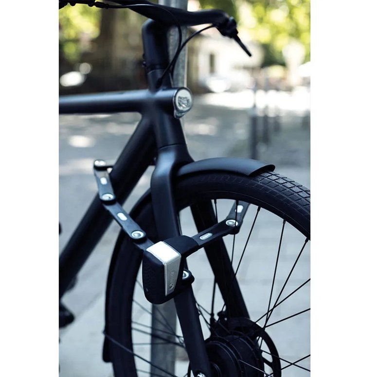 Abus Bordo Smartx 6500A/110 vouwslot met alarm, ART 2, stevig en flexibel fietsslot met veiligheidsfunctie, zwart en compact.