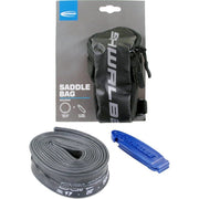 Schwalbe 26" binnenband Sv13, zadeltas met bandenlichter, 40mm tas, geschikt voor fiets, compact en stevig.