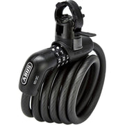 Abus Tresor 6512C/180 spiraal fietsslot met cijferslot, zwart, 180 x 12 mm, flexibel kabelslot met snap cage.