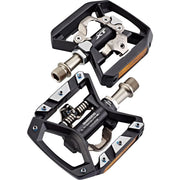 Shimano Deore XT T8000 pedalen, 1-zijdig SPD en platform, zwart, voor mountainbiken en cyclocross.