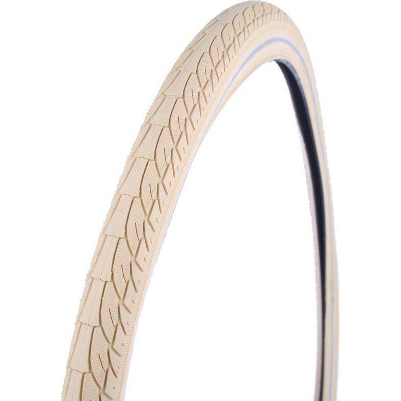 Creme gekleurde stadsfiets buitenband Dutch Perfect 26 x 1.90" / 50-622 met reflectie, geschikt voor stadsfietsen