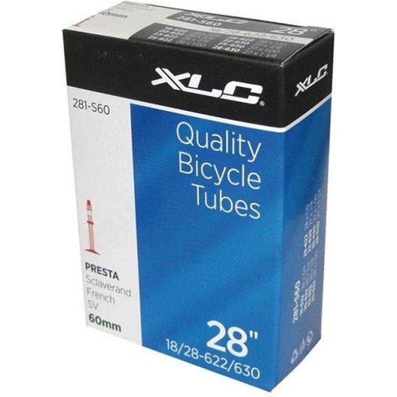XLC binnenband 28 inch met 48mm ventiel, geschikt voor 11/4-13/8-11/2 inch banden, zichtbaar in de afbeelding