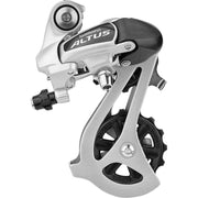Shimano Altus RD-M310 7/8-speed achterderailleur in zilver met wide-link, voor mountainbikes en stadsfietsen