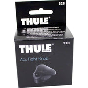 Thule Acutight 528 fietsendrager draaiknop met aanhaalmomentfunctie, close-up van de bevestigingsmechanisme.